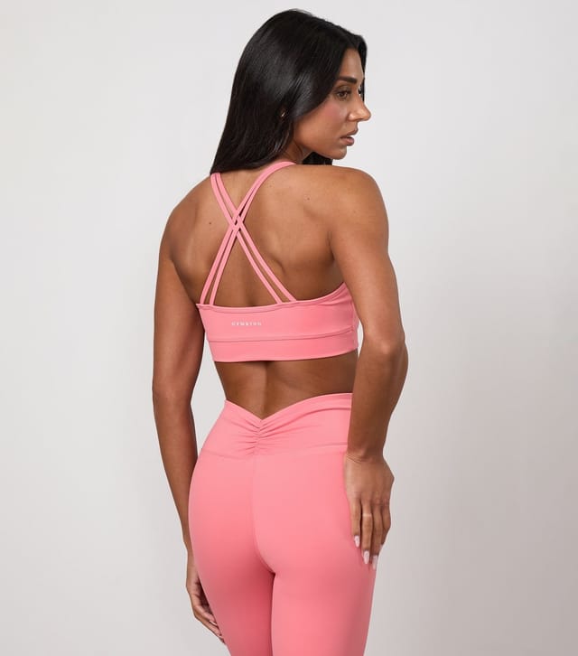 Gym King Women's Light Coral 365 Scrunch Sports Bra Gym King New Look - 3