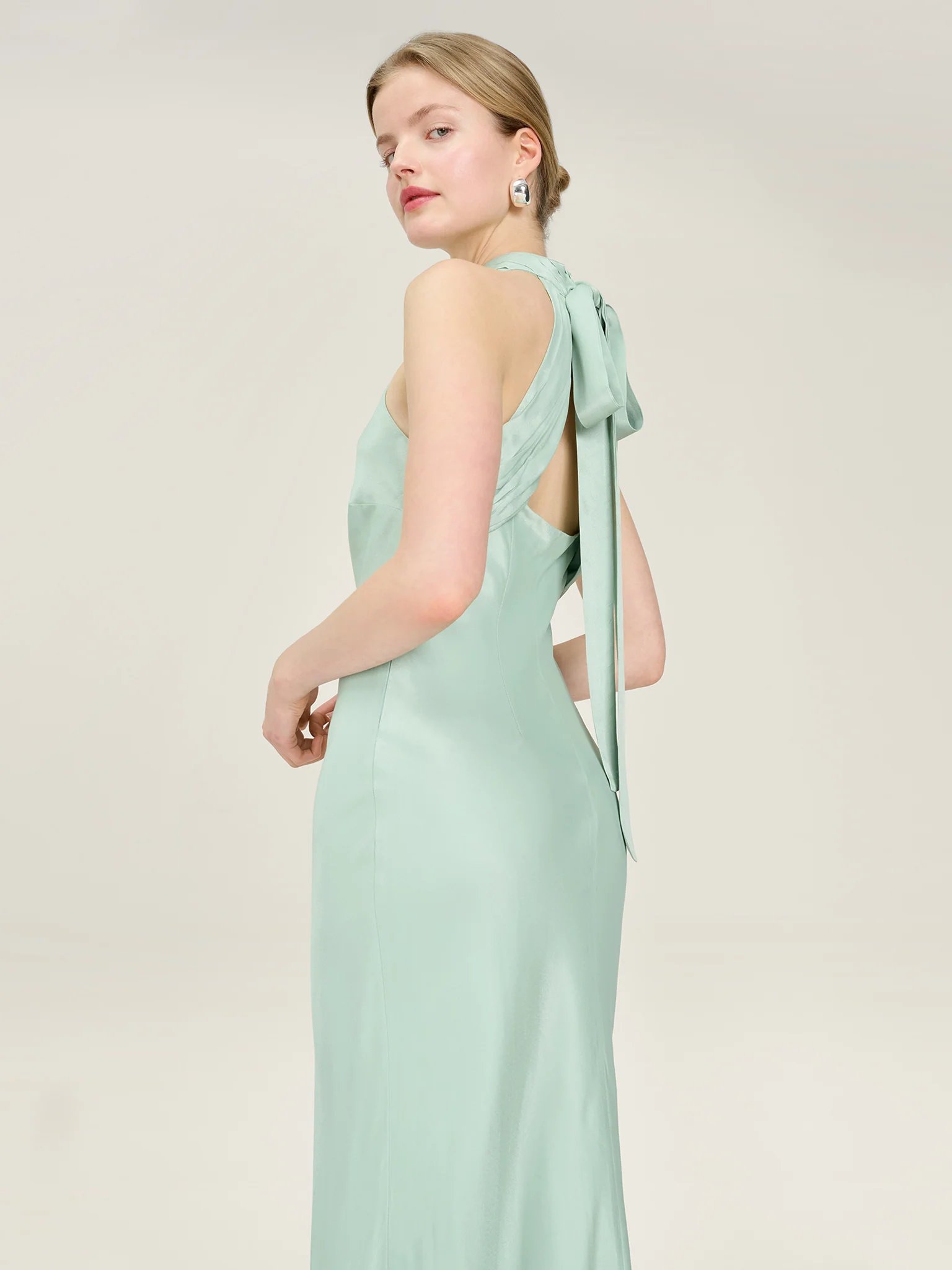 OMNES Milos Dress in Sage - 3