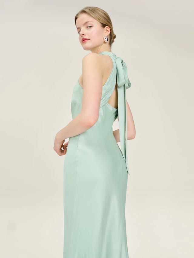 OMNES Milos Dress in Sage - 3