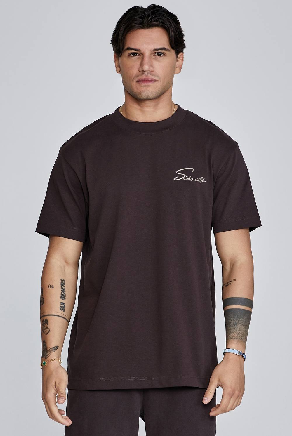SikSilk SikSilk Men's Signature T-Shirt in Brown - 2