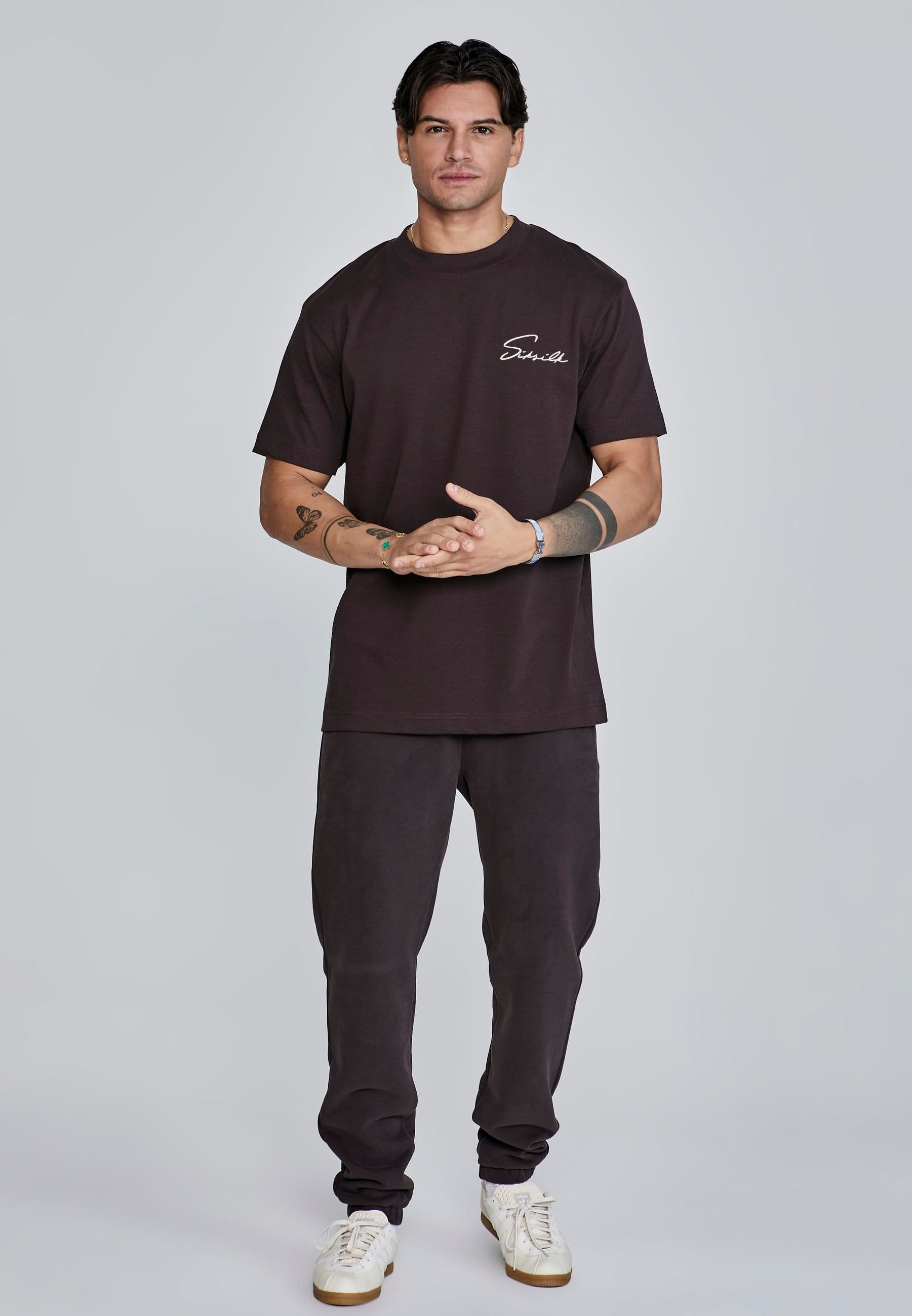 SikSilk SikSilk Men's Signature T-Shirt in Brown - 4