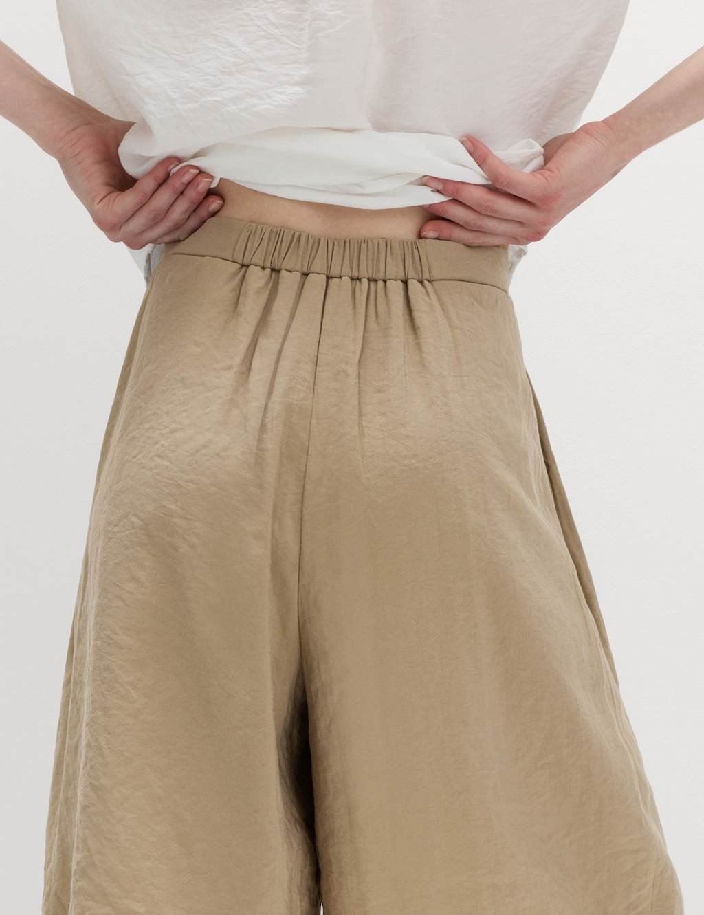 Marks & Spencer M&S Pleated Longline Shorts Mocha - 4