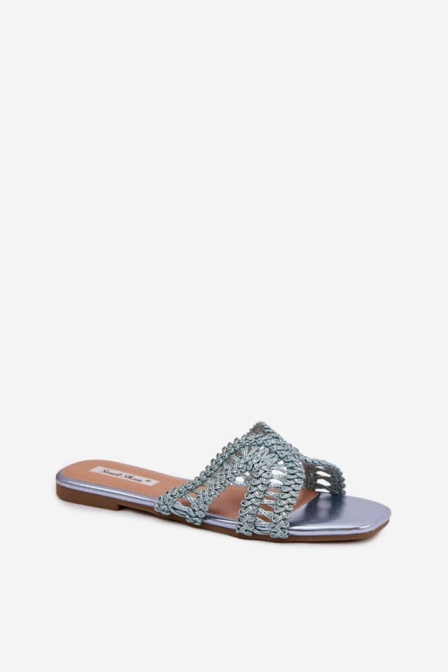 Love Lace Love Lace Women's Comfort Step In Style Flip Flops for Everyday Walking Beach in Blue - 2