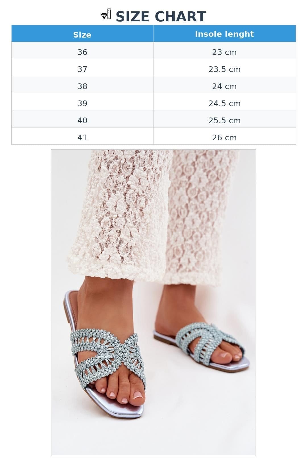 Love Lace Love Lace Women's Comfort Step In Style Flip Flops for Everyday Walking Beach in Blue - 4