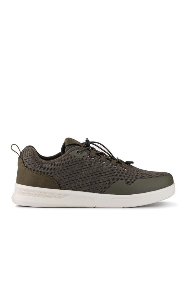 Pavers Pavers Men's Bungee-Laced Memory Foam Shoes in Khaki - 2