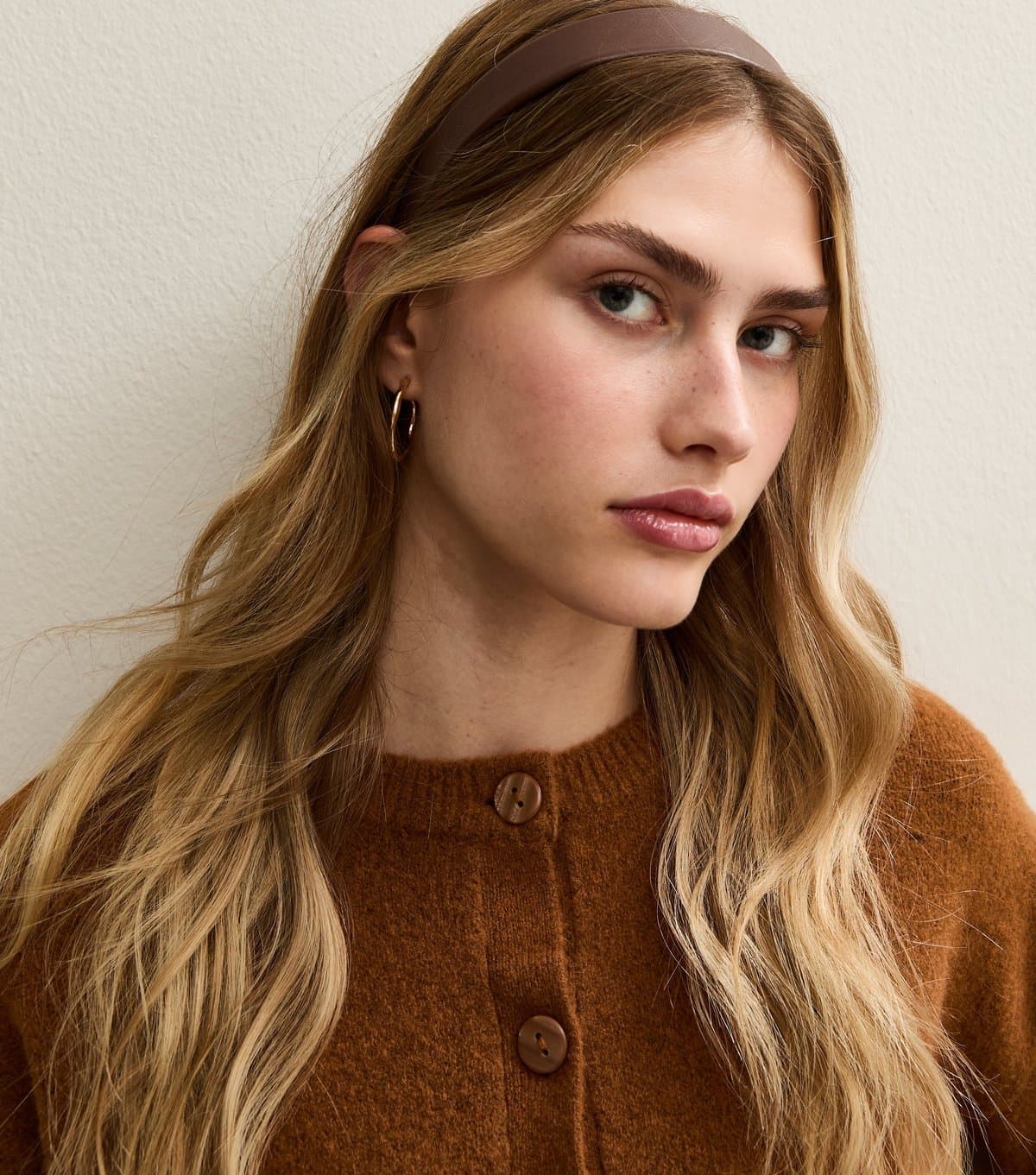 New Look Brown Faux Leather Headband New Look