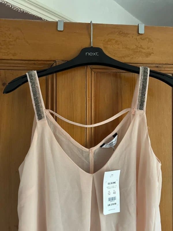 New Look Nude top with sequined straps