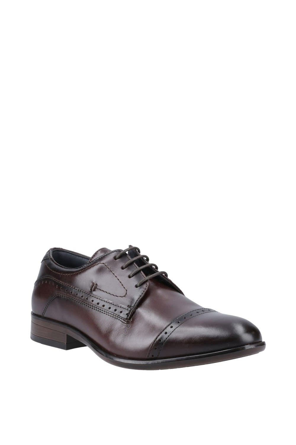 Pod Pod Men's Dark Brown Italian Leather Oxford Shoes