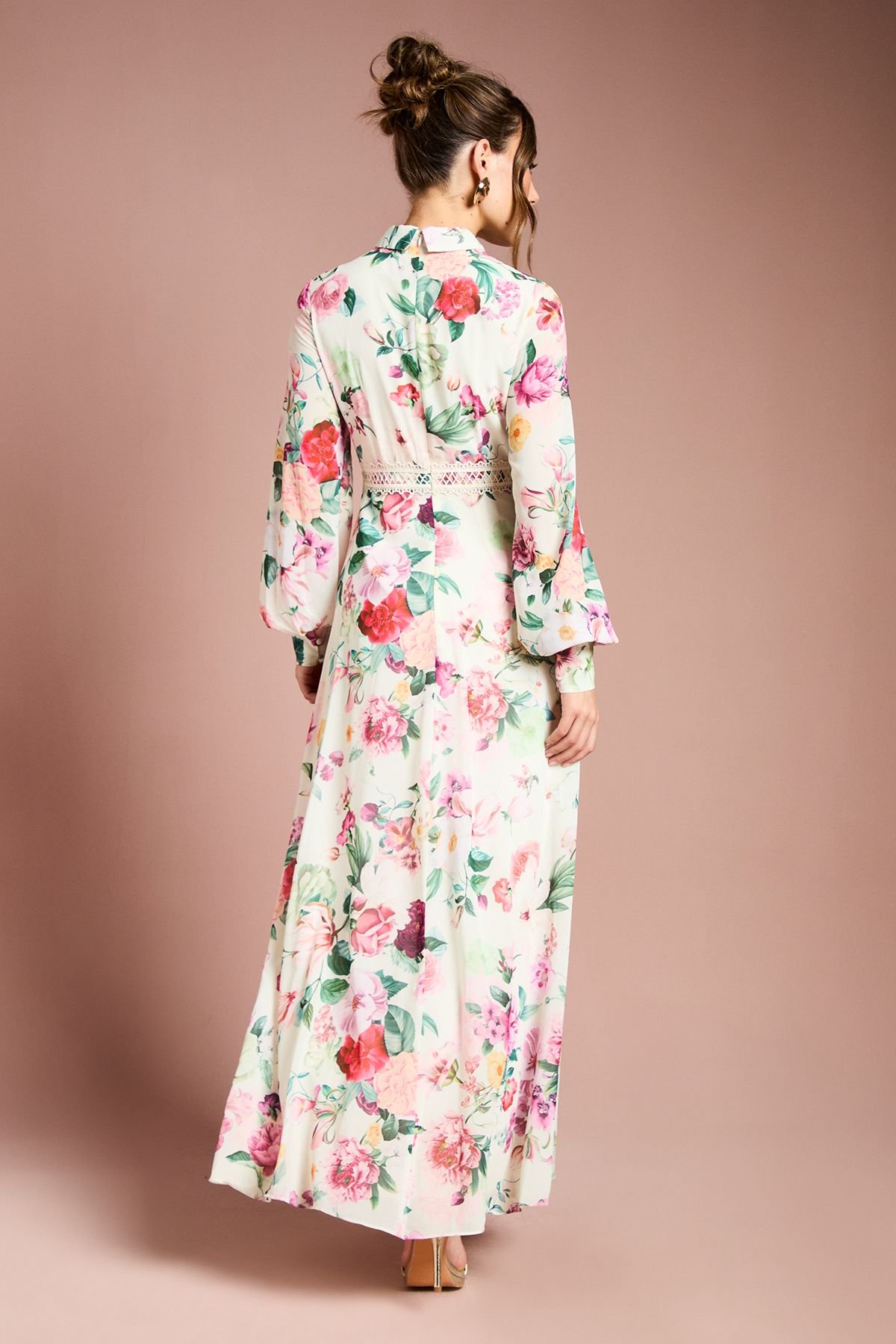 Coast Coast Women's Pleated Lace Trim Midi Dress - 3