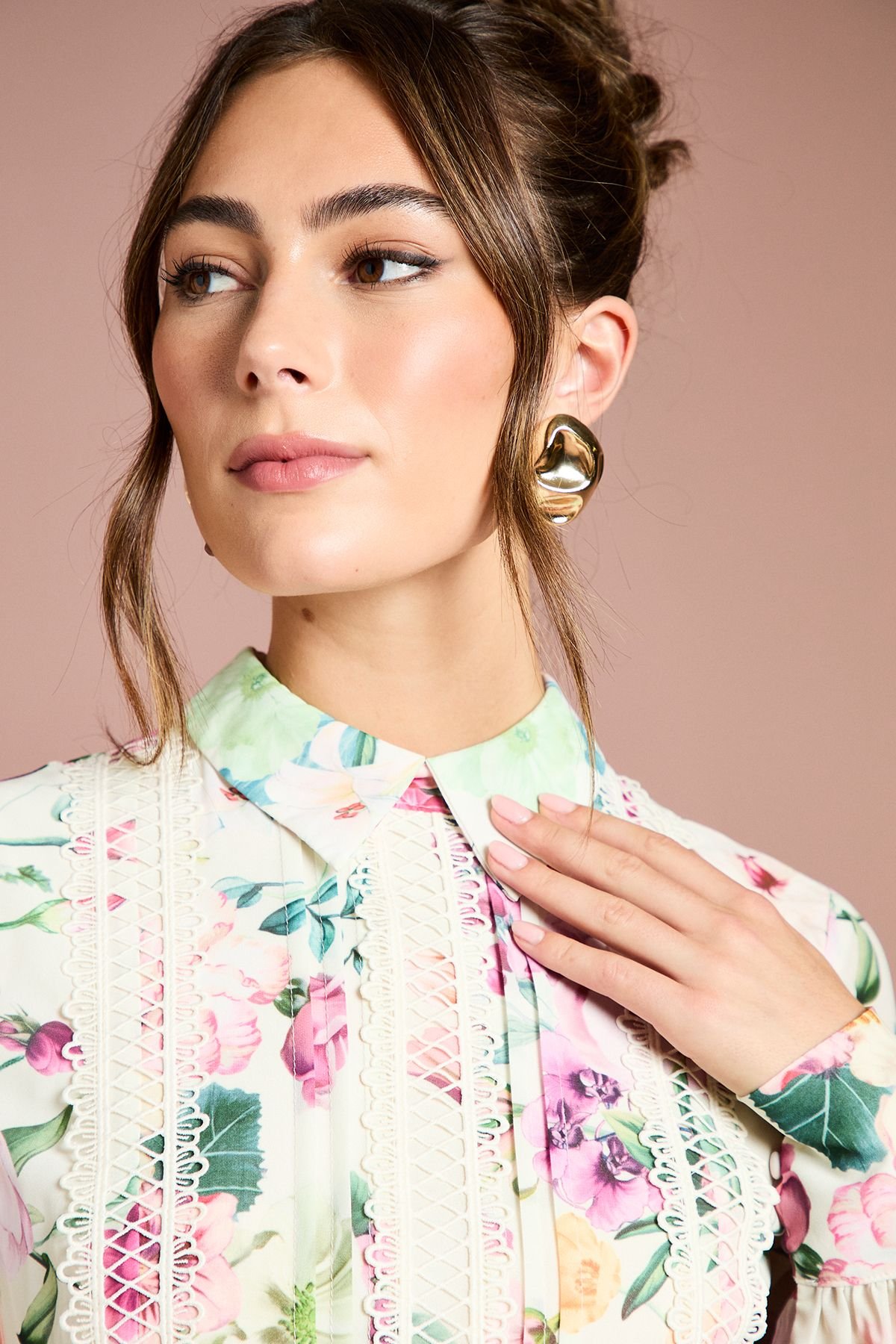 Coast Coast Women's Pleated Lace Trim Midi Dress - 4