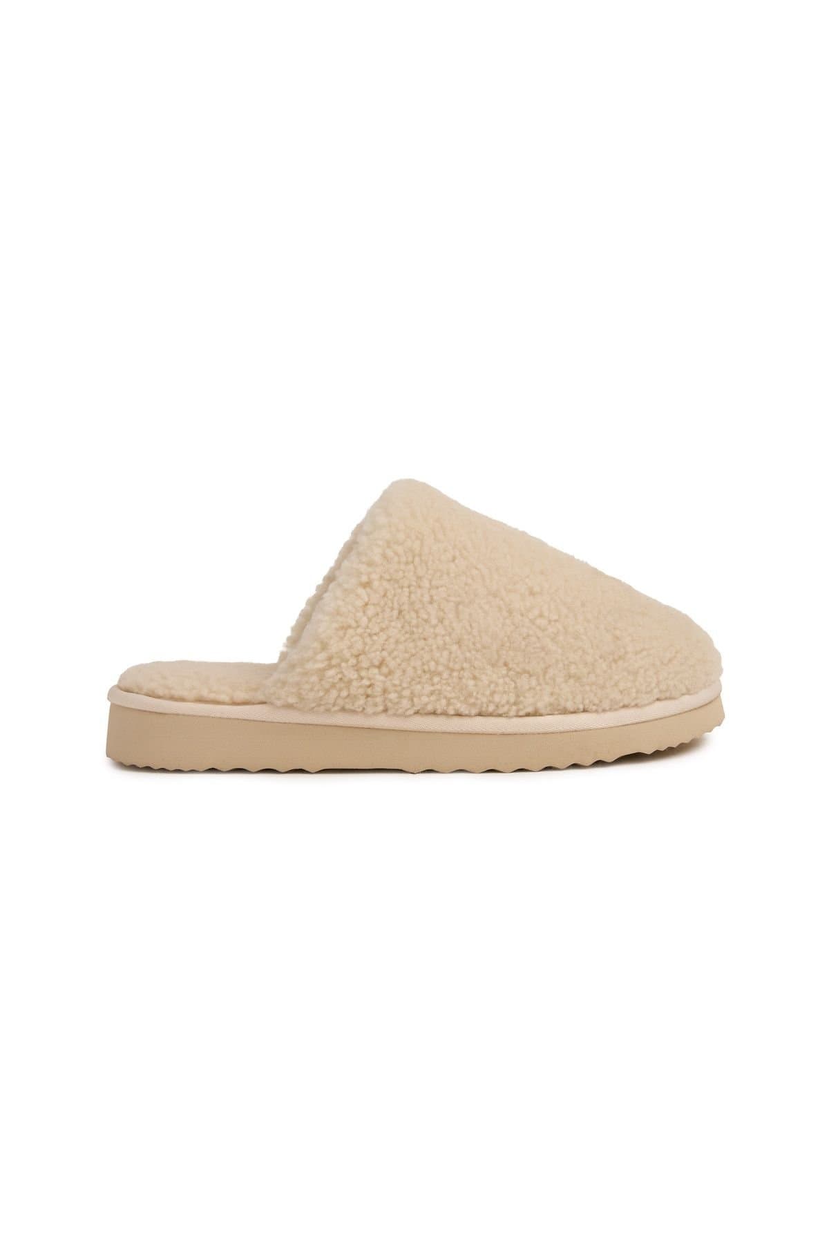 Celtic & Co Celtic & Co Cream Shearling Teddy Mule Slippers