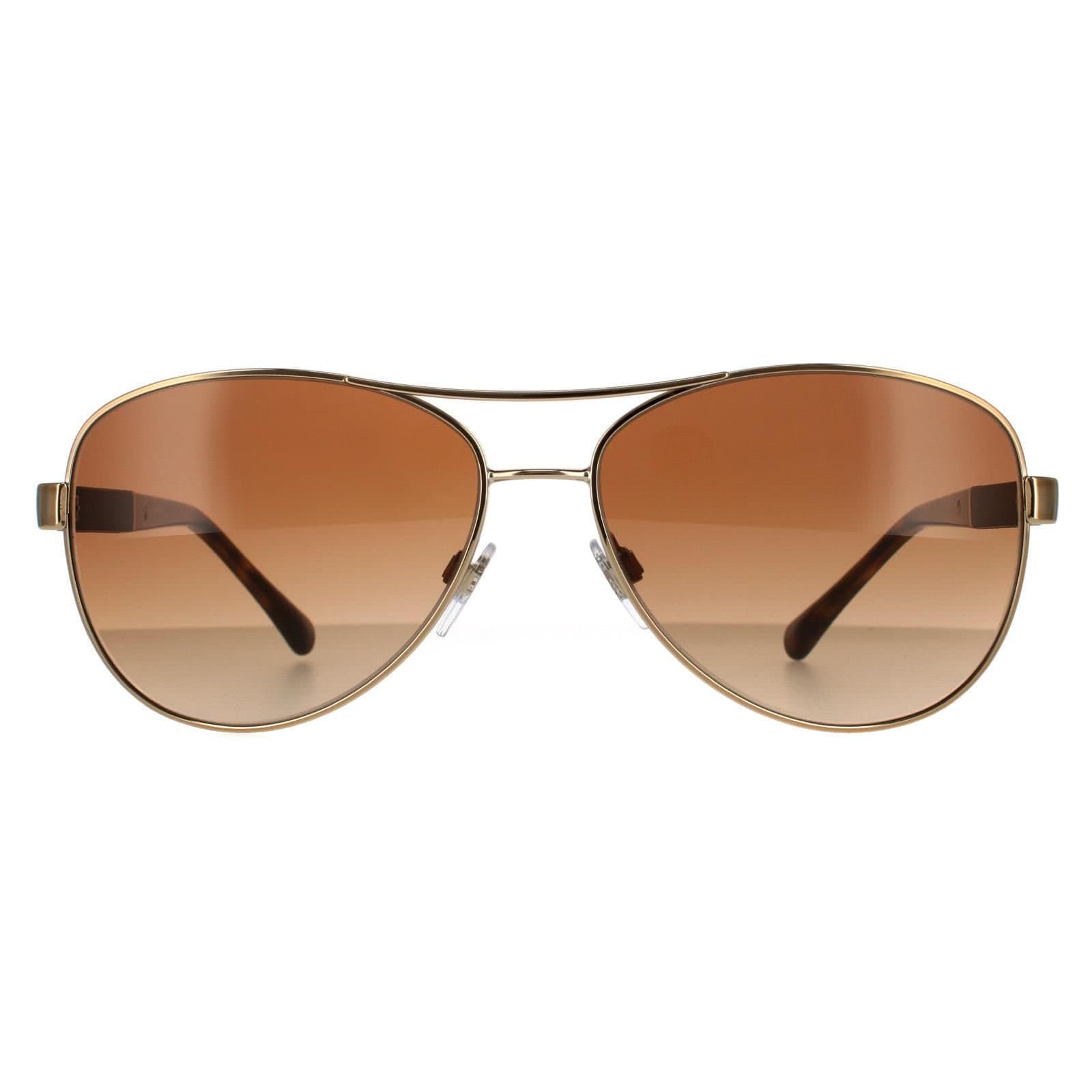 Burberry Burberry Women's Aviator Gold Brown Brown Gradient Sunglasses