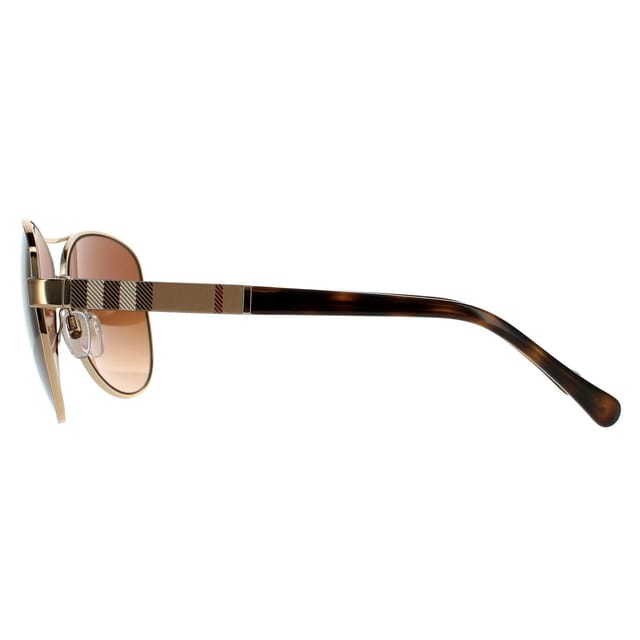 Burberry Burberry Women's Aviator Gold Brown Brown Gradient Sunglasses - 3