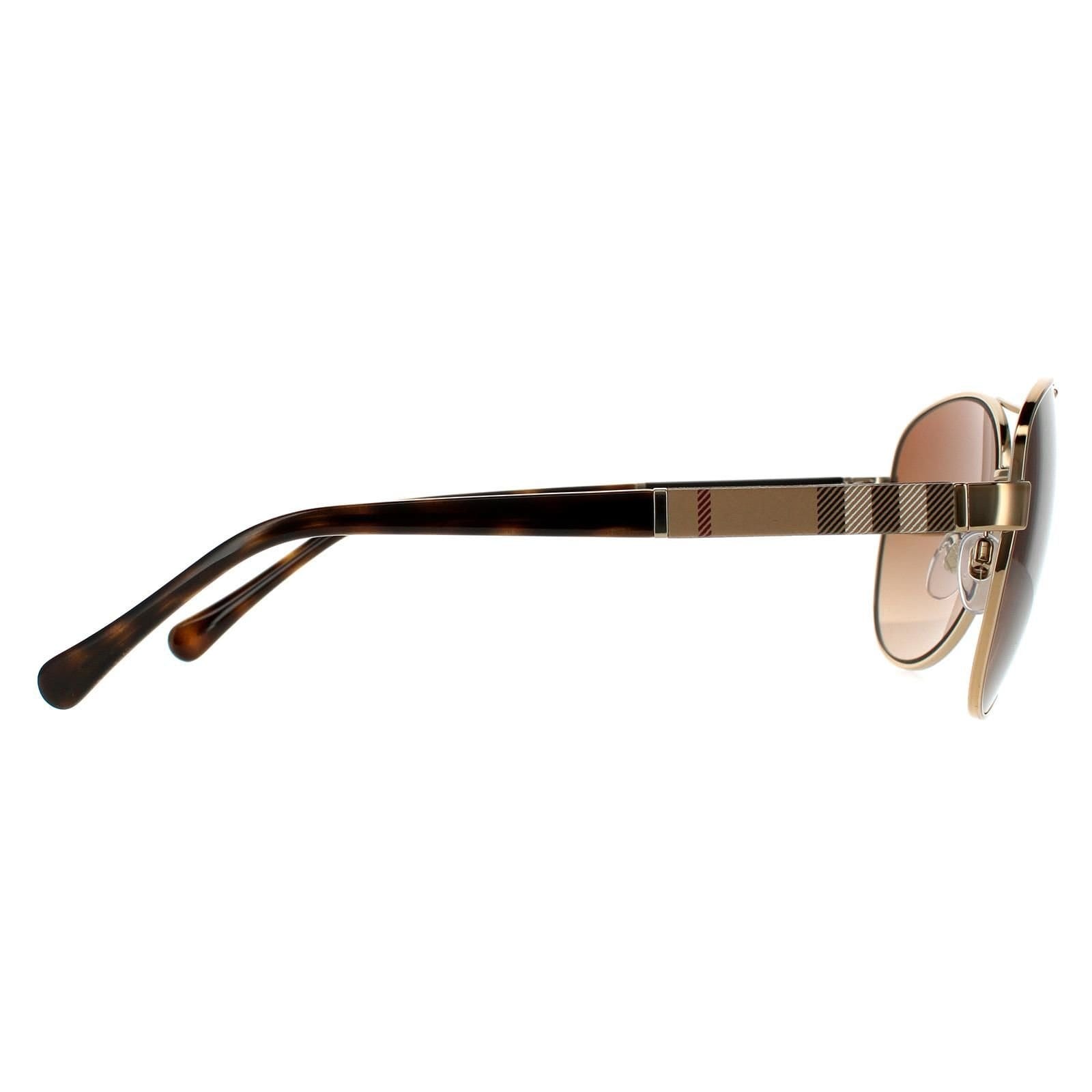 Burberry Burberry Women's Aviator Gold Brown Brown Gradient Sunglasses - 4