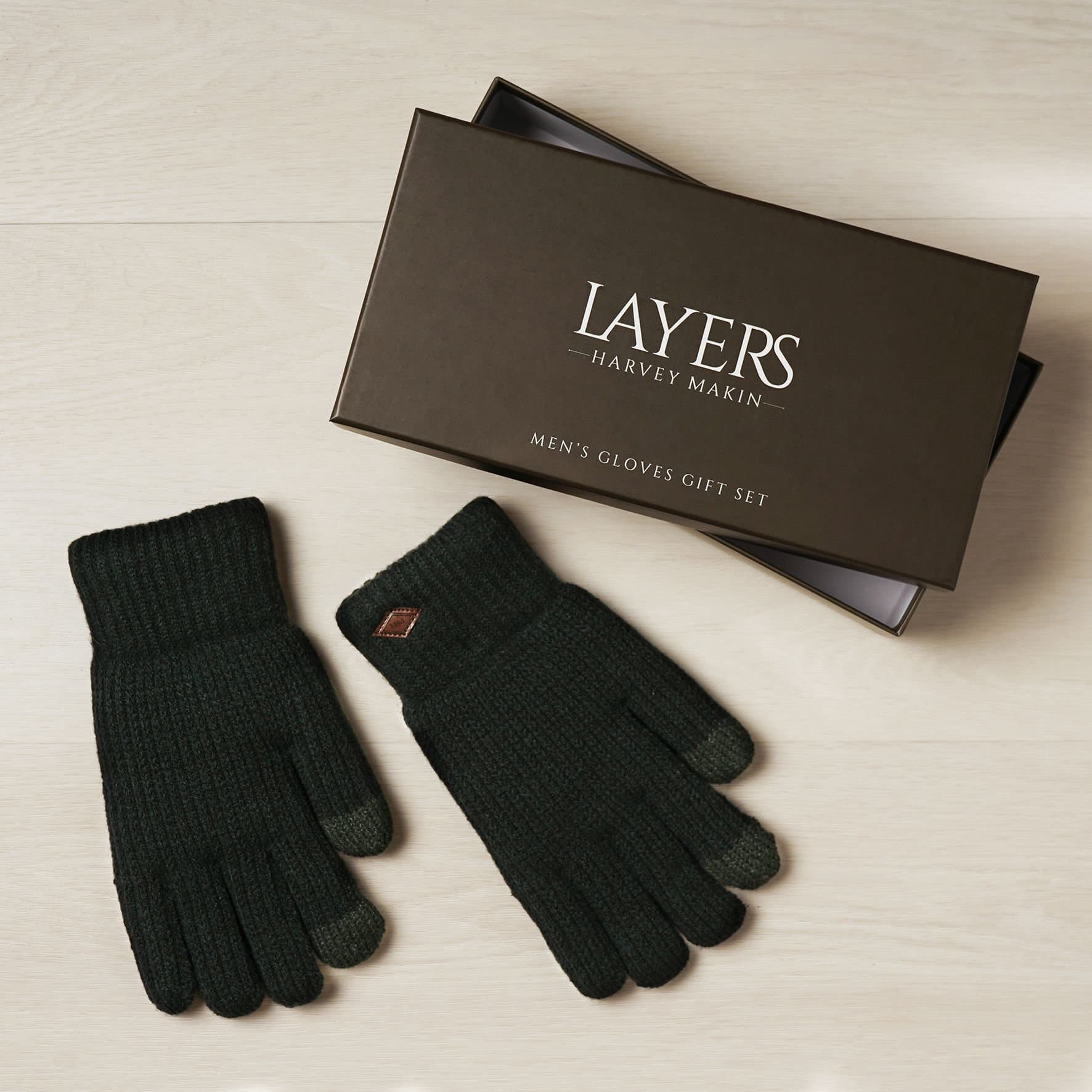 Harvey Makin Harvey Makin Men's Layers Gloves Gift Set - Green