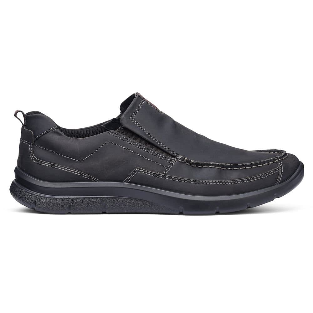 Hotter Hotter Men's 'Boost' Dual Fit Slip-On Shoes in Dark Grey