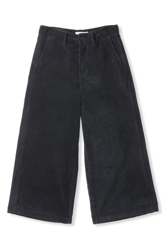 Celtic & Co Celtic & Co Women's Corduroy Crop Culottes in Dark Navy - 2