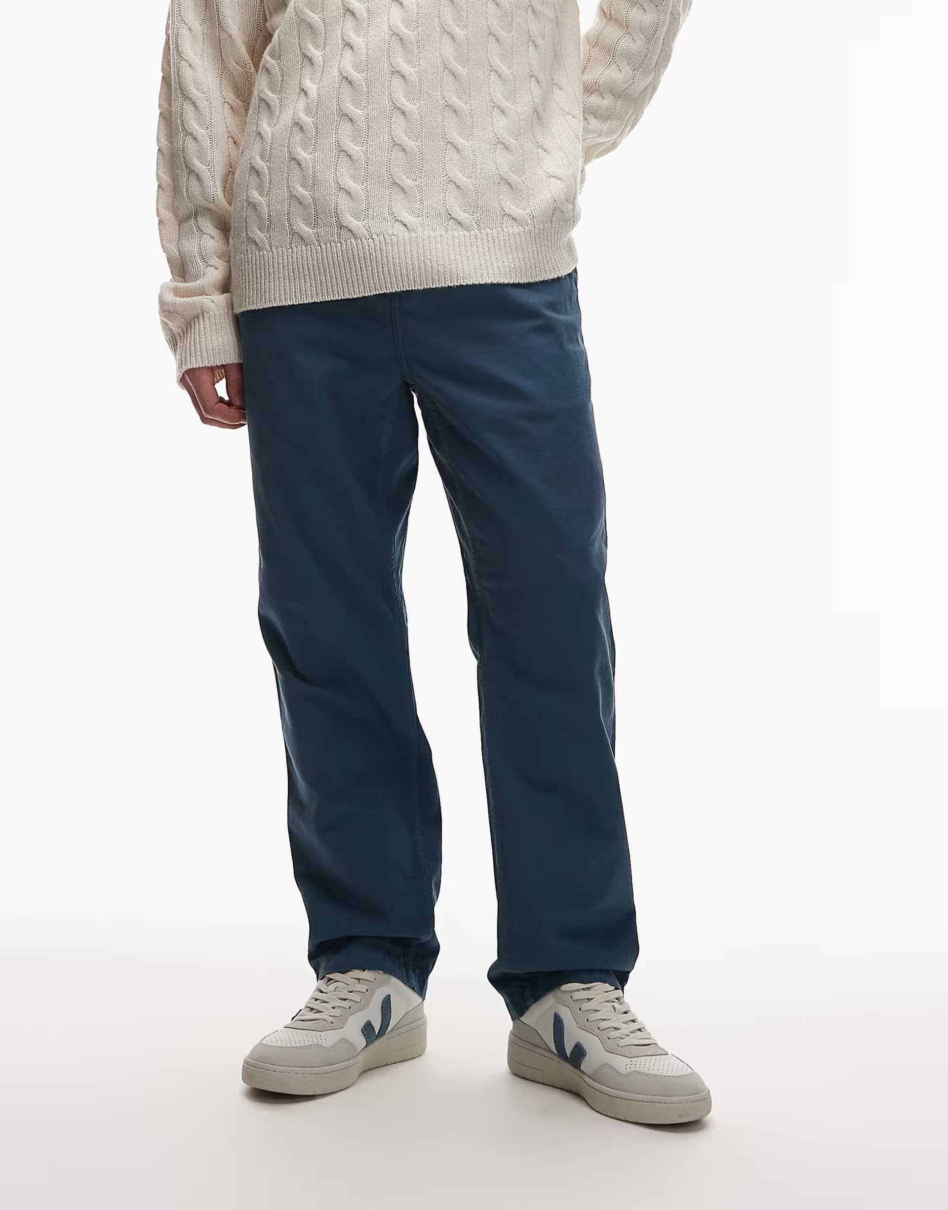 ASOS Carhartt WIP Tapered Trousers in Pale Blue