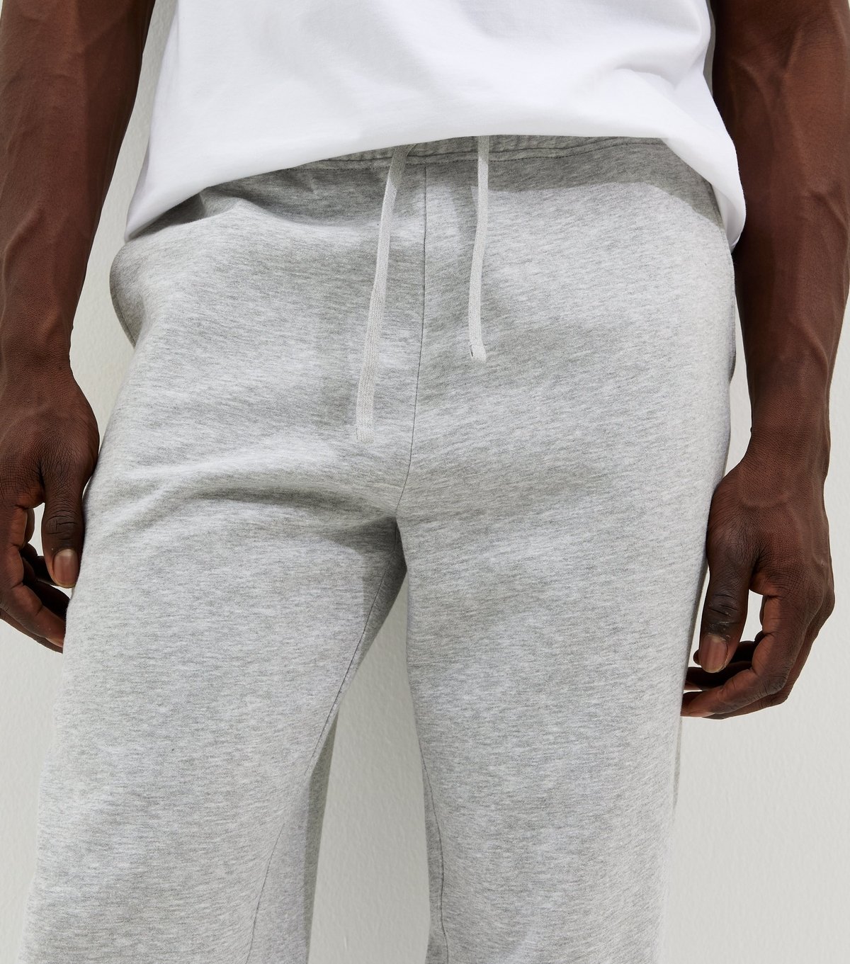 New Look Men's Grey Marl Oversized Cuffed Ankle Joggers New Look - 2