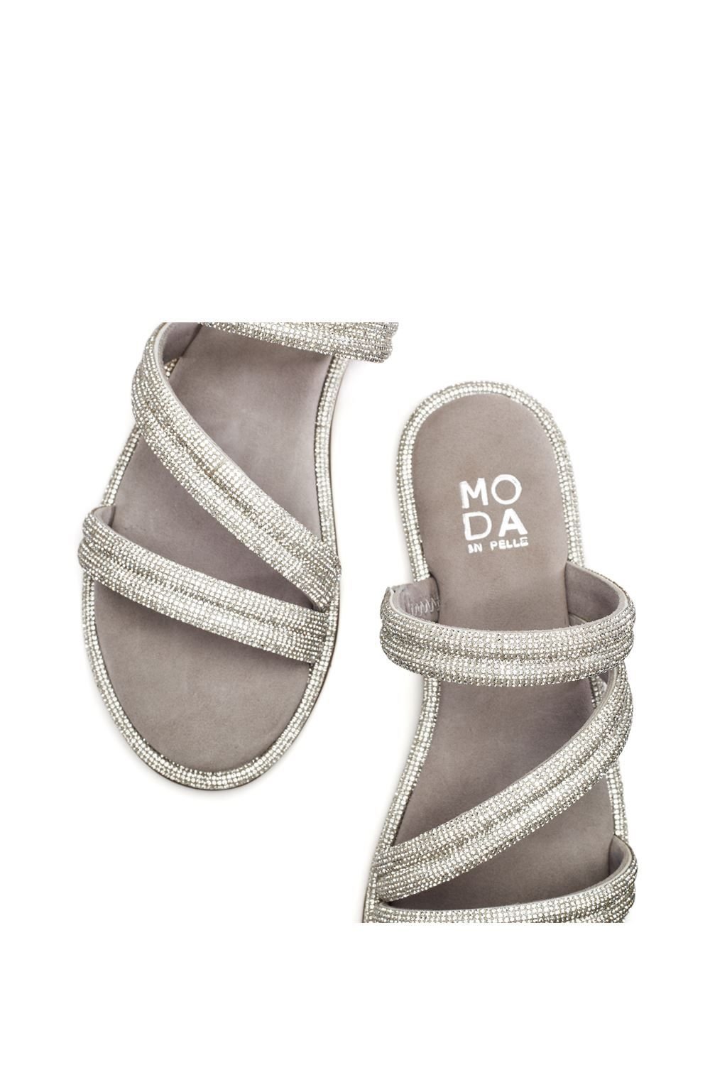 Moda In Pelle Moda In Pelle Women's 'Lilyvalley' Porvair Sandals in Silver - 4