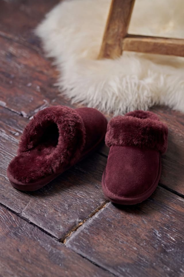 WoolOvers WoolOvers Women's Womens Sheepskin Mule Slipper in Plum - 2