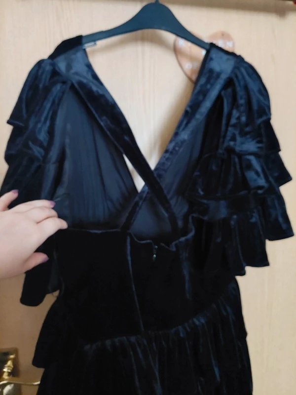 ASOS asos luxe black velvet dress - 1