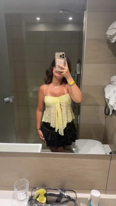 Bershka yellow bershka top