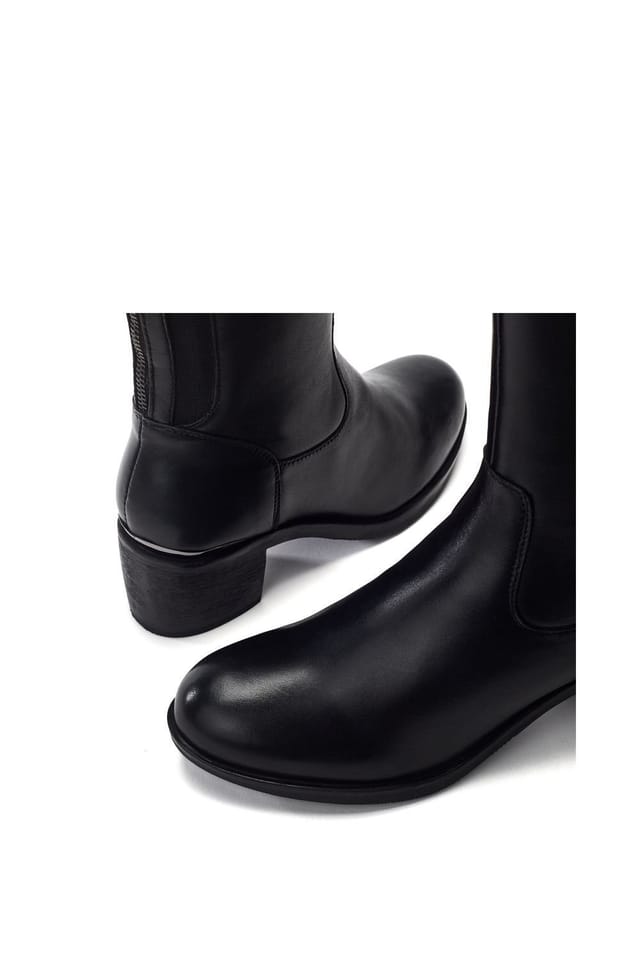Moda In Pelle Moda In Pelle Women's 'Sansho' Leather Heeled Boots in Black - 3