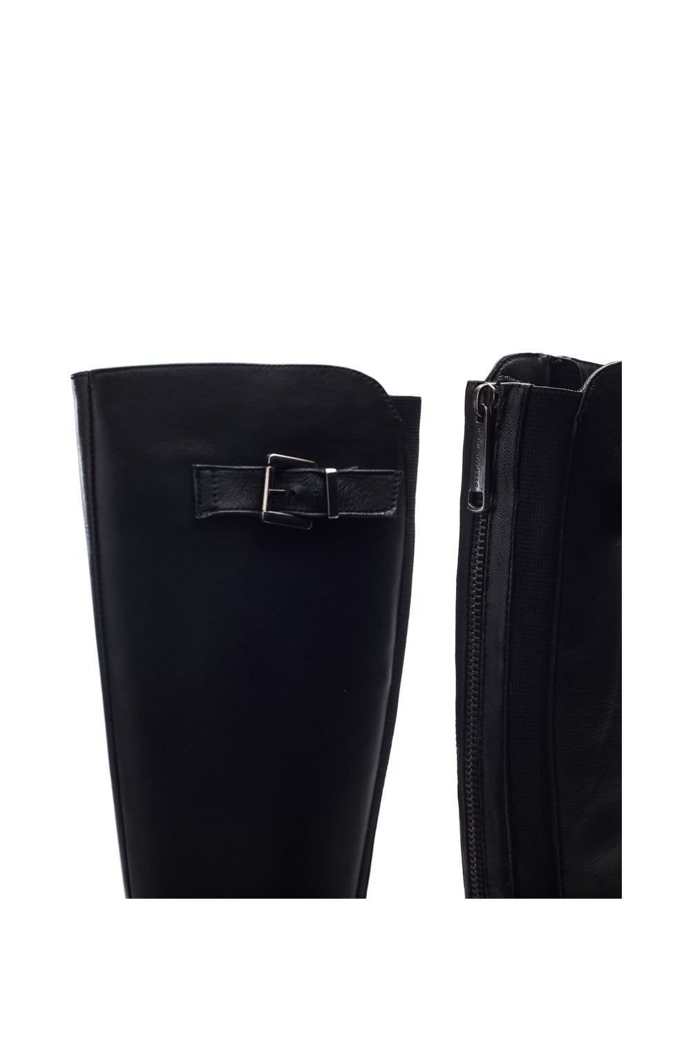 Moda In Pelle Moda In Pelle Women's 'Sansho' Leather Heeled Boots in Black - 4