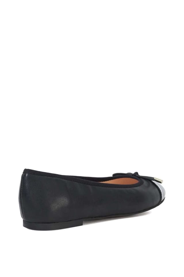 Dune London Dune London Women's Wide Fit 'Highest' Leather Ballet Pumps in Black - 3
