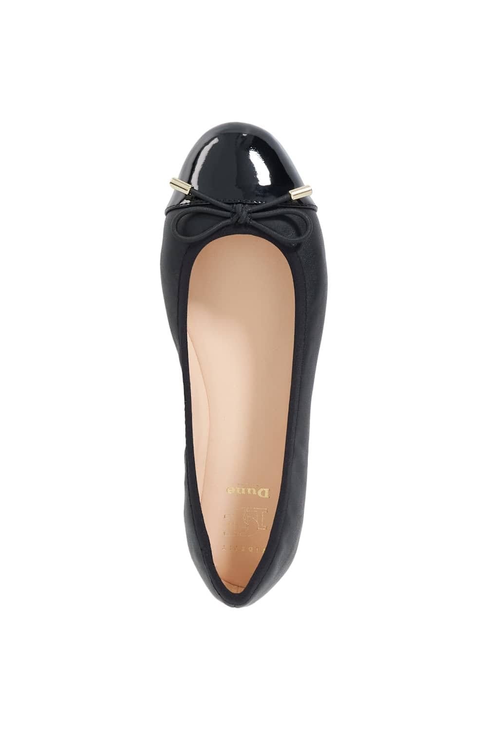 Dune London Dune London Women's Wide Fit 'Highest' Leather Ballet Pumps in Black - 4