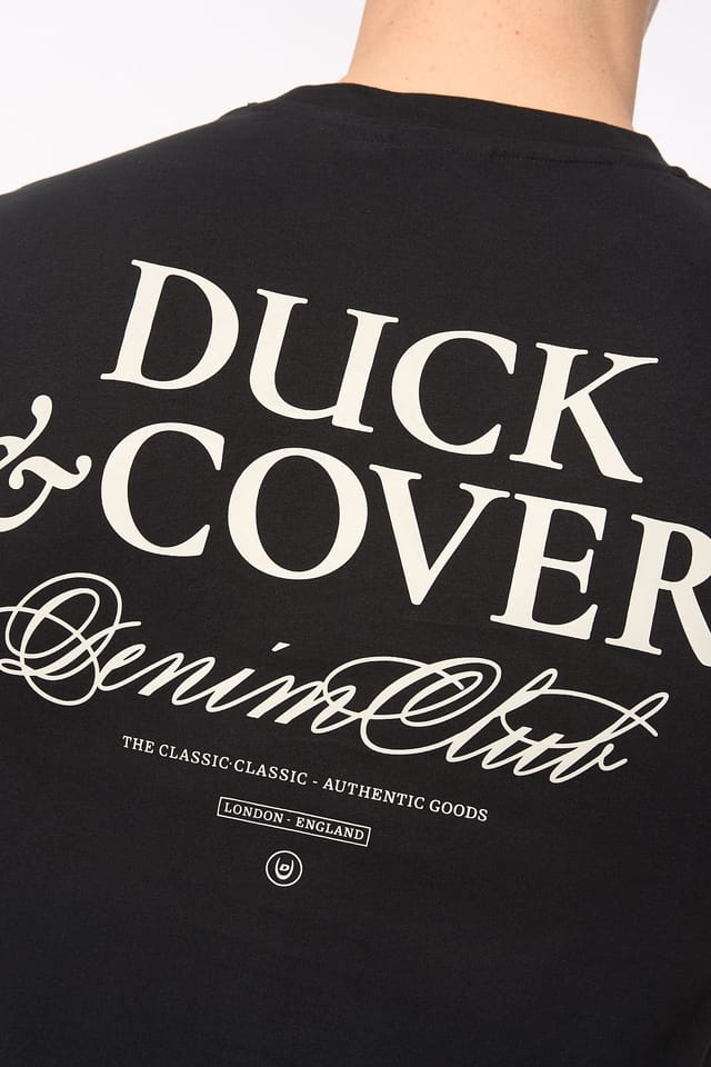 Duck&Cover Duck&Cover Men's Sudbury Graphic T-Shirt with Back Print in Black - 2