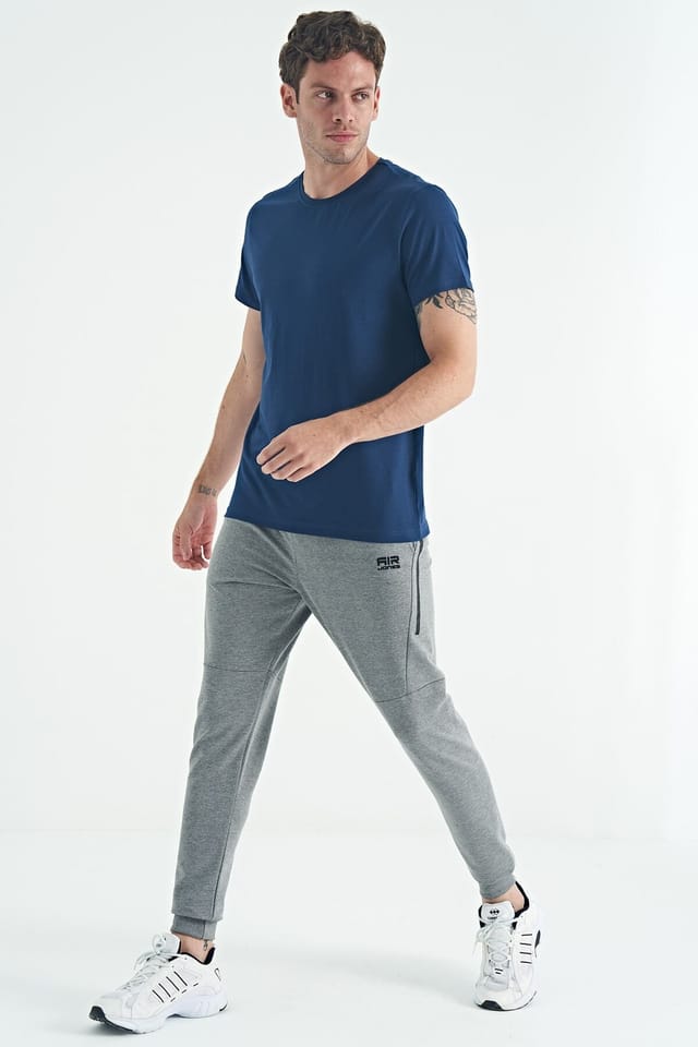 Tommy Life Tommy Life Men's Cotton Elastane Crew Neck T-Shirt in Navy - 3