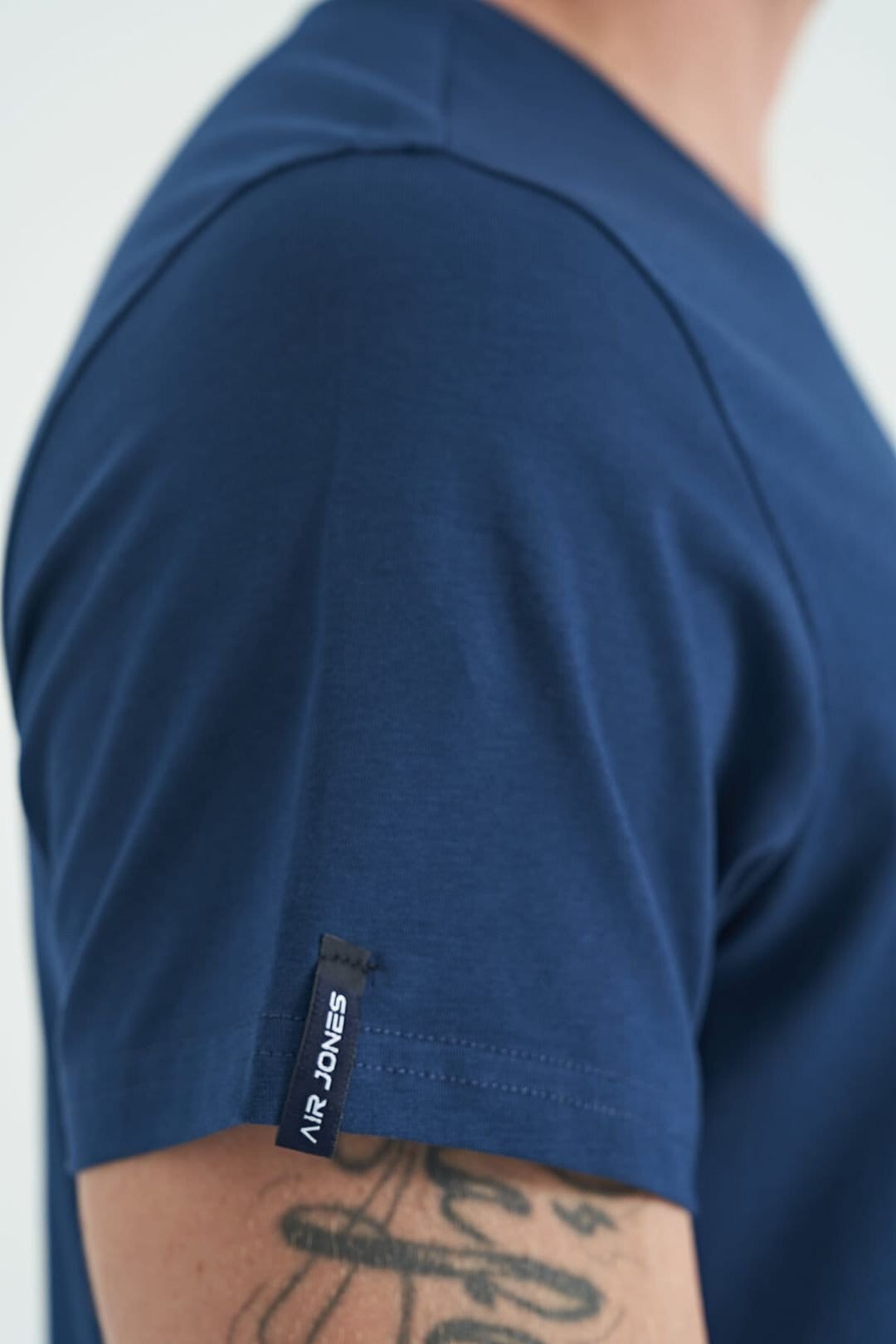 Tommy Life Tommy Life Men's Cotton Elastane Crew Neck T-Shirt in Navy - 4
