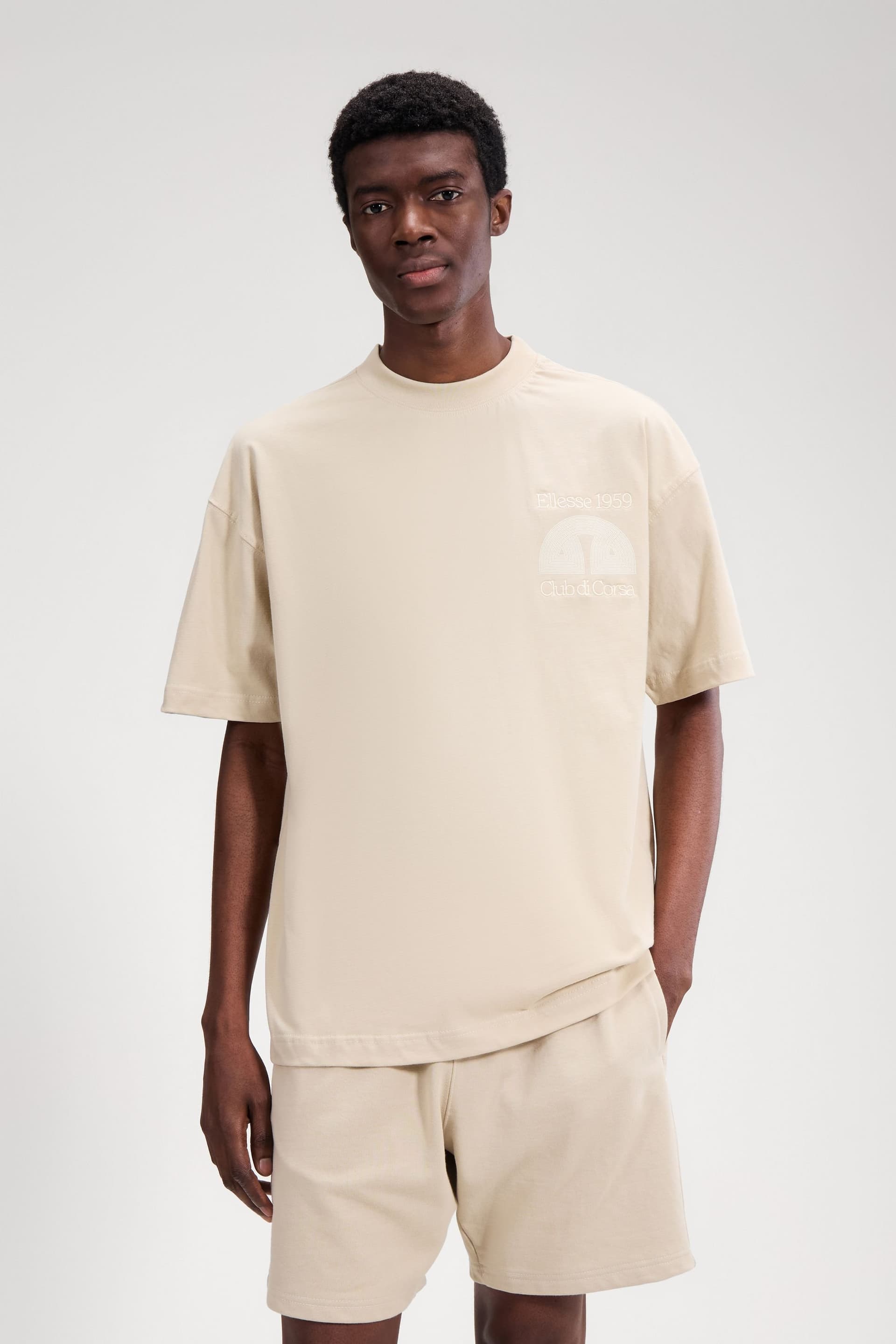 Ellesse Ellesse Men's Club Di Corsa Tee in Stone