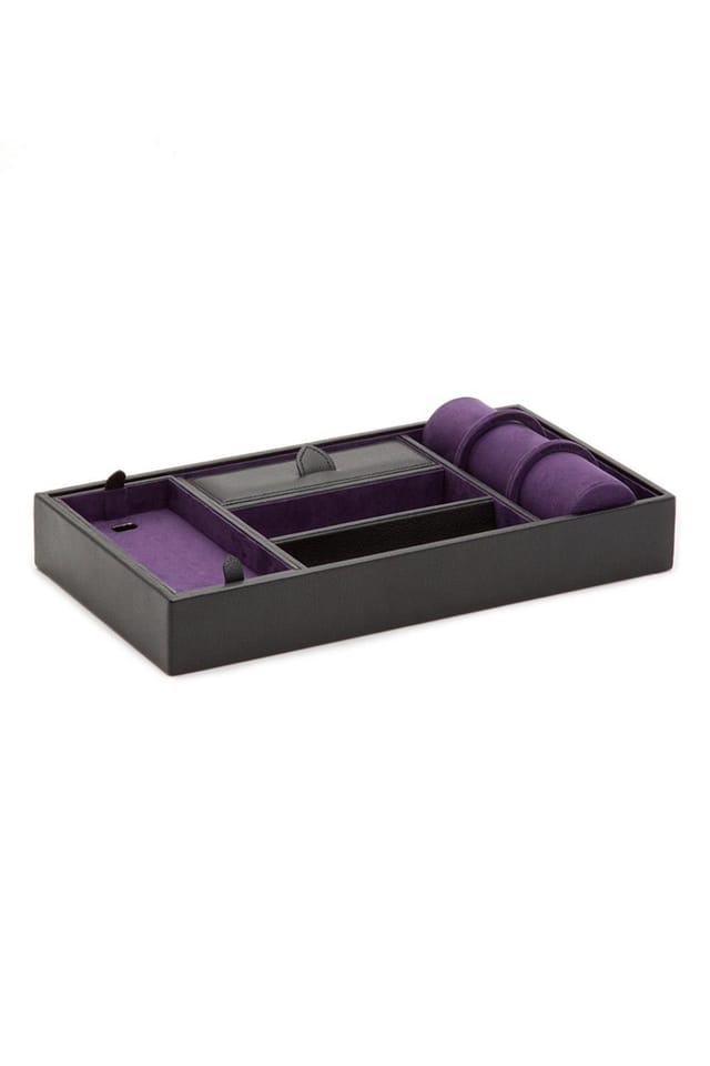 Wolf WOLF Men's Blake Valet Tray With Cuff in Black - 2