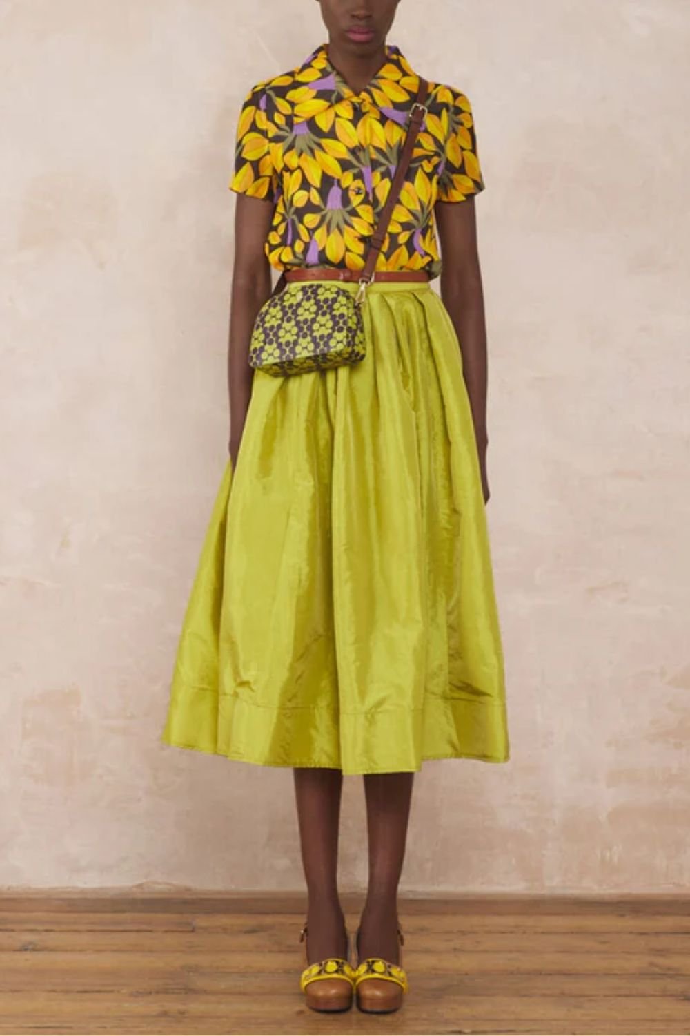 Orla Kiely Orla Kiely Women's Babaluna Leather Crossbody - Purple Puzzle Flower - 2