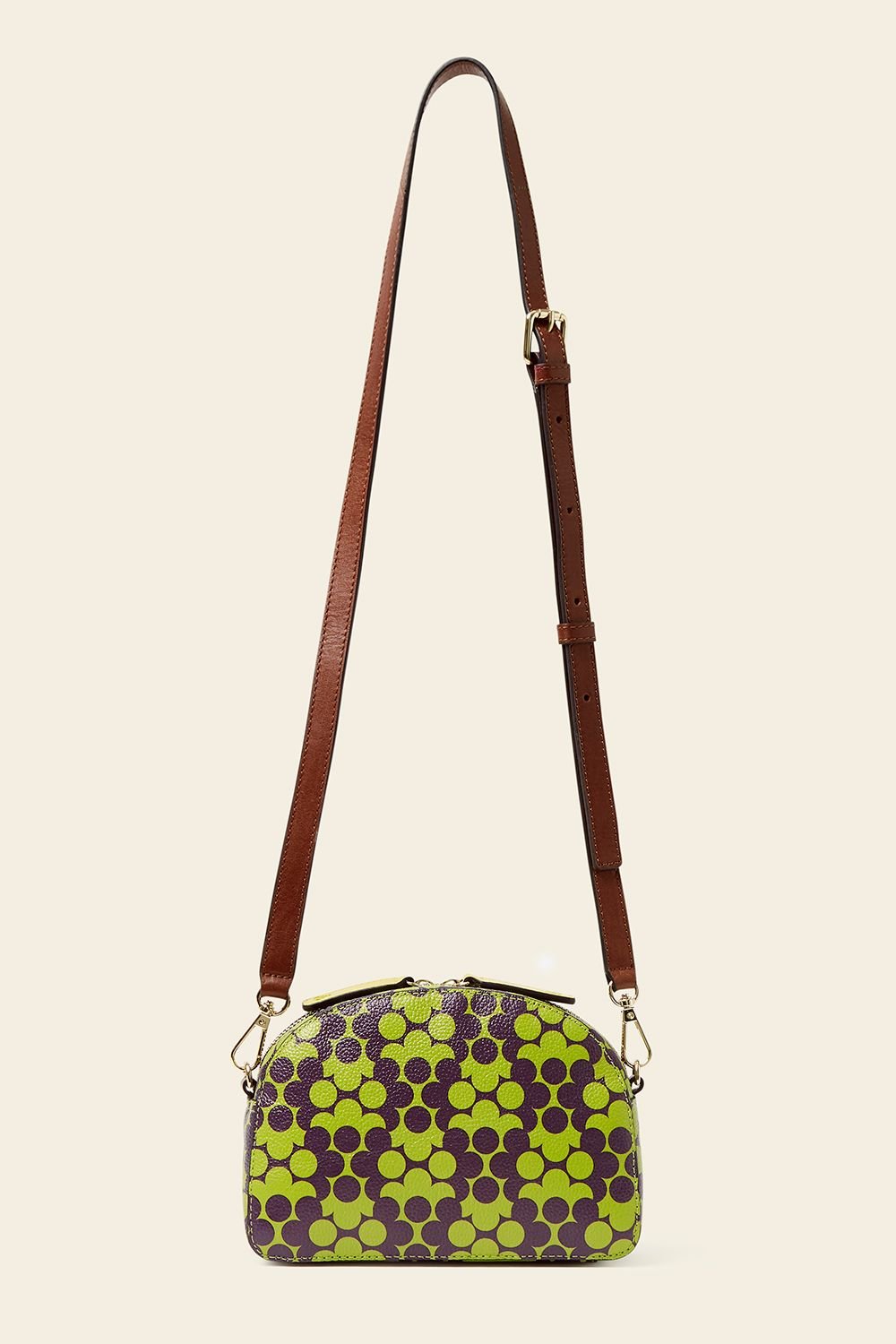 Orla Kiely Orla Kiely Women's Babaluna Leather Crossbody - Purple Puzzle Flower - 3