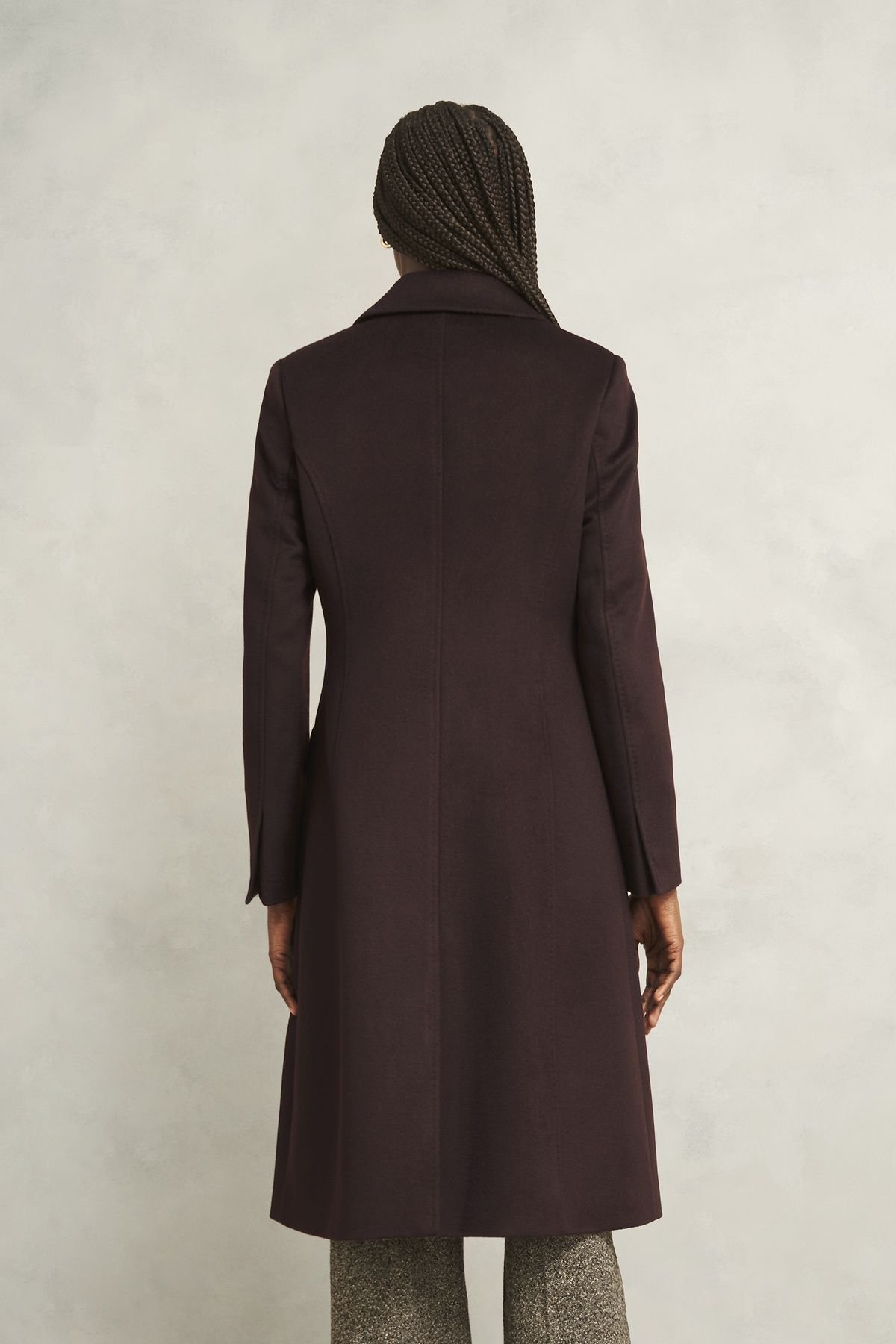 Hobbs London Hobbs London Women's Maeva Wool Coat in Dark Brown - 4