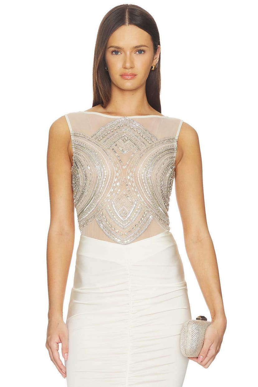 revolve x REVOLVE Mosaic Embroidered Bodysuit - 1