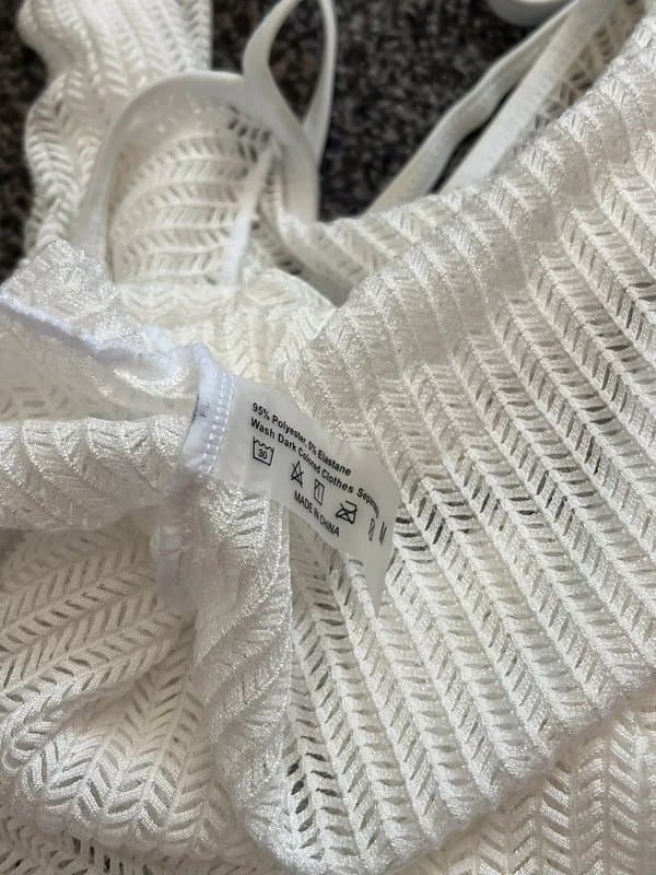 Shein Shein white mesh knit bikini cover up set size M 👙