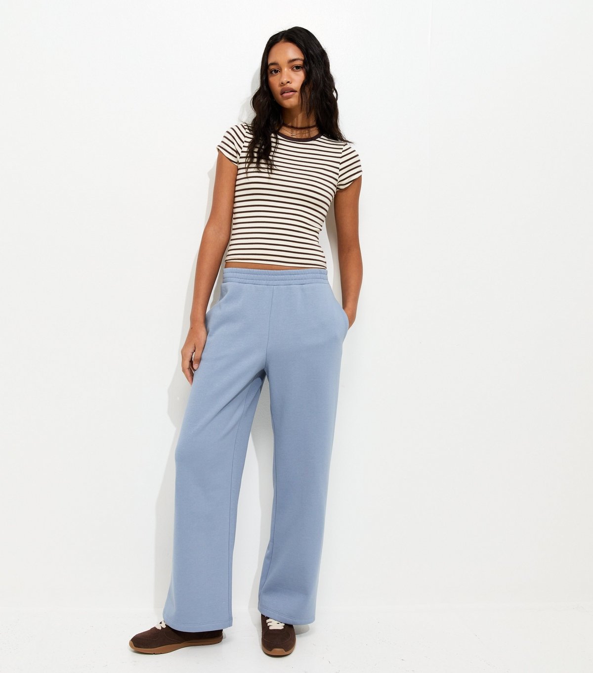 New Look Women's Blue Wide Leg Relaxed Fit Joggers New Look - 2