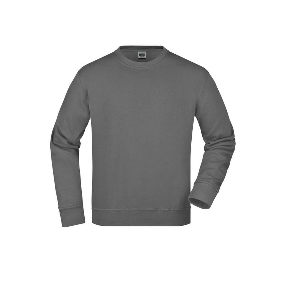 James and Nicholson James and Nicholson Men's Workwear Sweatshirt in Dark Grey