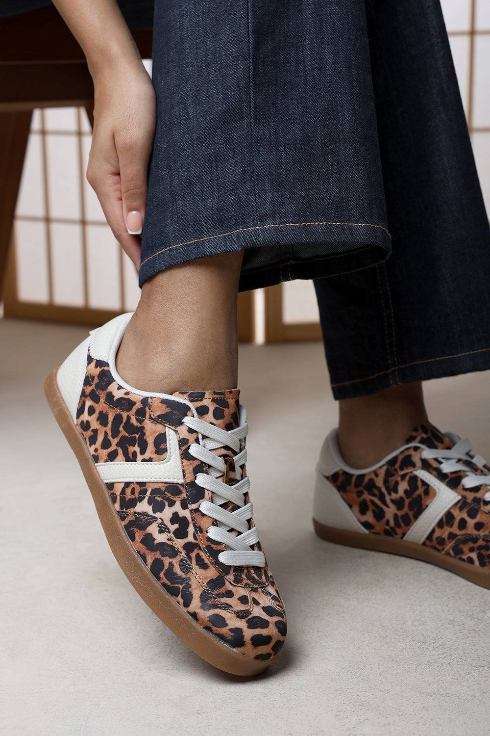 Wheres That From Where's That From Women's Ensley Low Profile Panel Detailed Trainer in Brown - 2