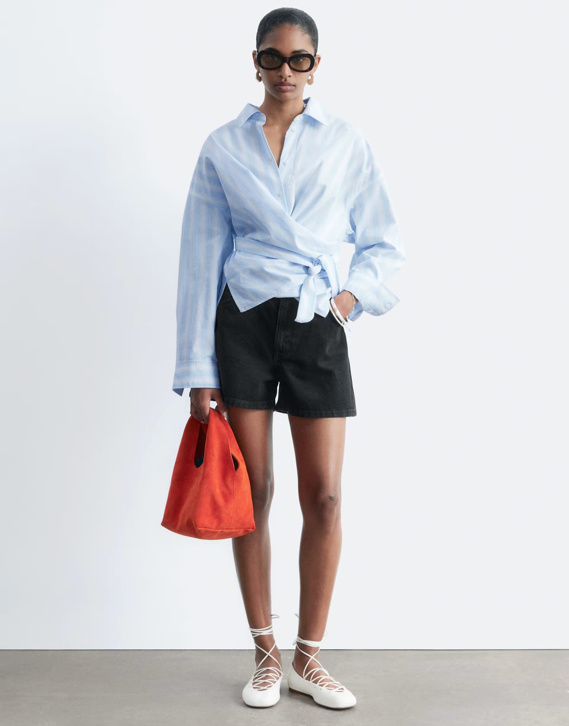 ASOS & Other Stories loose fit denim shorts in black wash