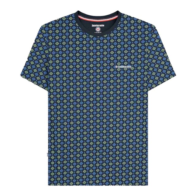Lambretta Lambretta Men's SS25 Geometric T-Shirt in Navy - 2