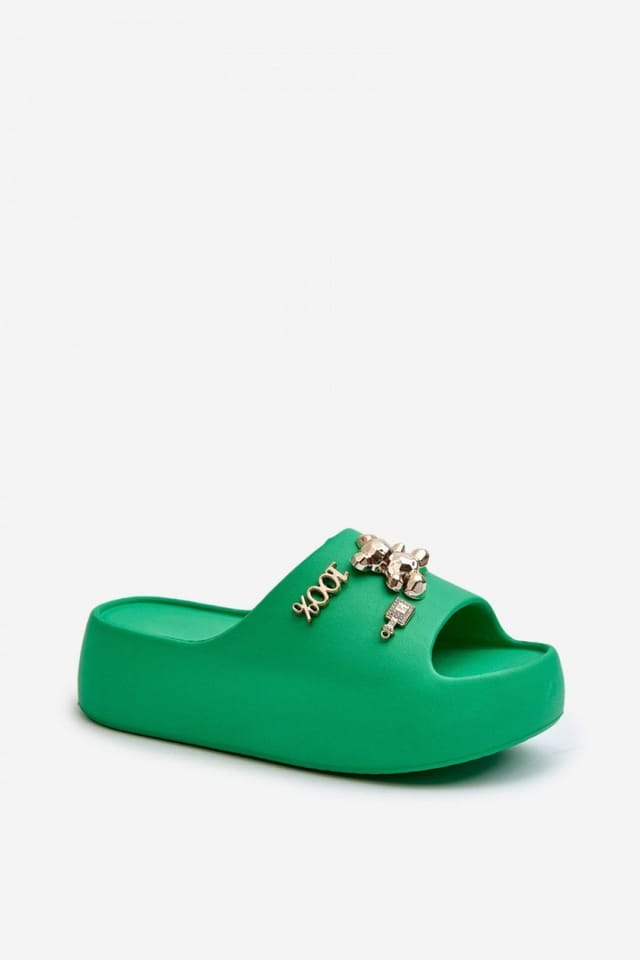 Love Lace Love Lace Women's Lightweight Foam Flip Flops with Fashion Sole Accessories in Green - 2