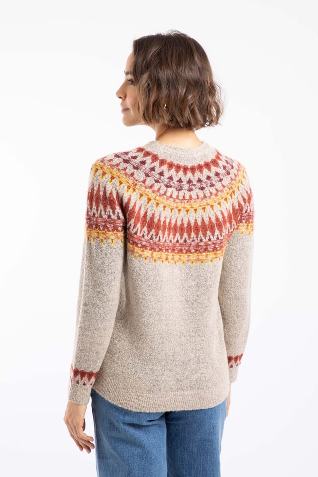 Weird Fish Weird Fish Women's Lowell Fair Isle Jumper in Ivory - 3