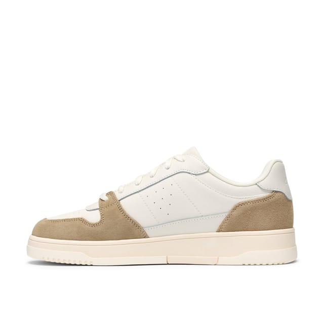 Clarks Clarks Men's Newick Lace White Combination Trainers, Lace Up - 2