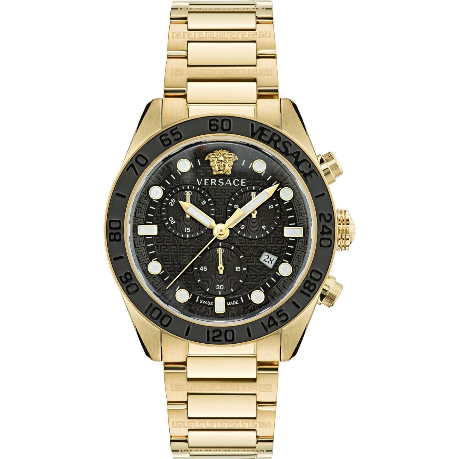 Versace Versace Men's VE6K00523 Greca 43mm Quartz Watch in Gold
